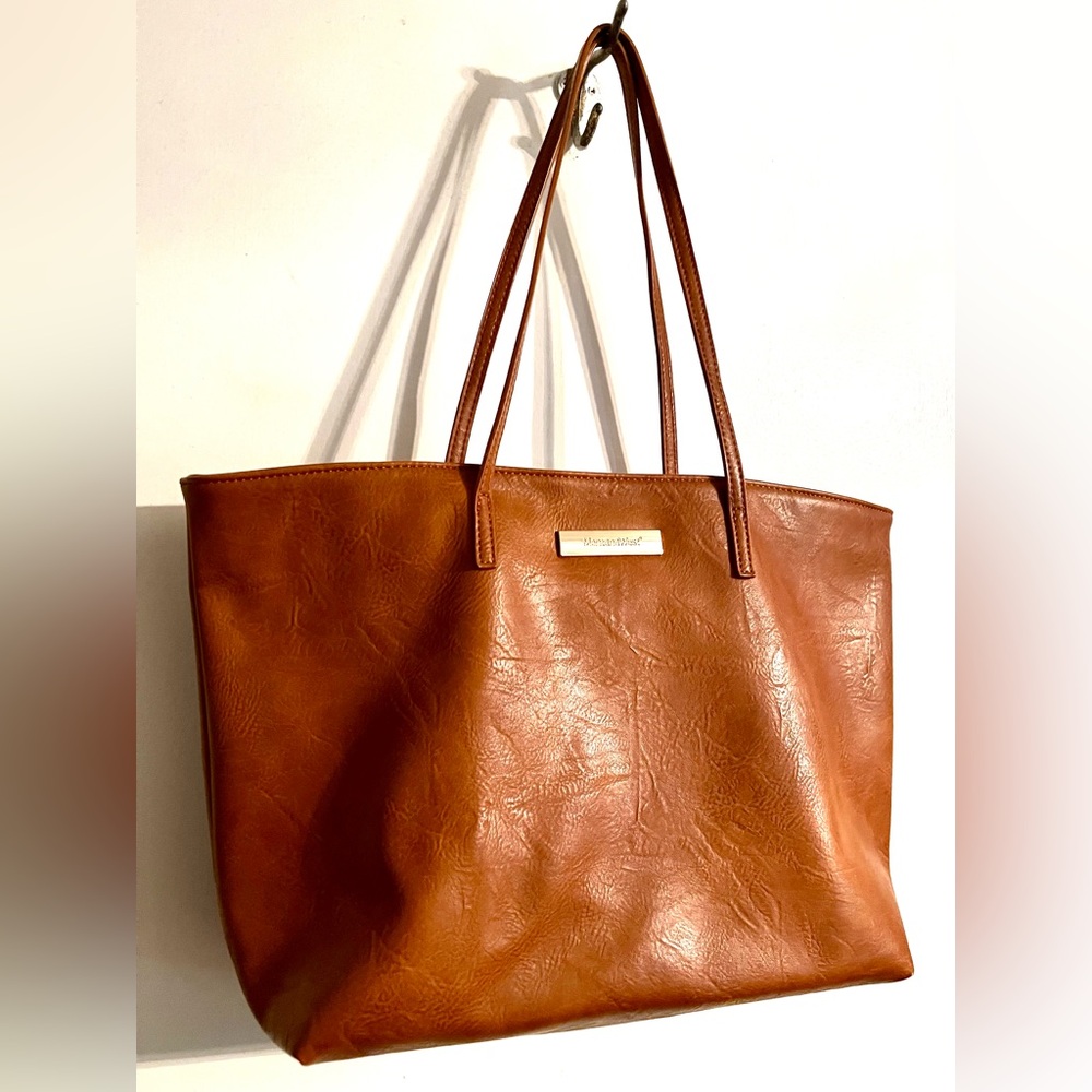 Montana West Tan Faux Leather Tote - Picture 2 of 8